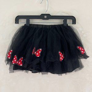 Disney Collection by Tutu Couture Girls Minnie Mouse Skirt Black Tulle Size 5/6